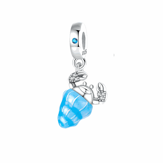 Glow-in-the-Dark Seashell & Ship Dangle Charm