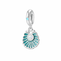 Glow-in-the-Dark Opal Seashell Dangle Charm