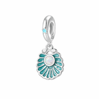 Glow-in-the-Dark Opal Seashell Dangle Charm