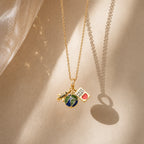 CALEO lifestyle necklace image - Passport & Globe Travel Dangle Charm - 2026-07-22