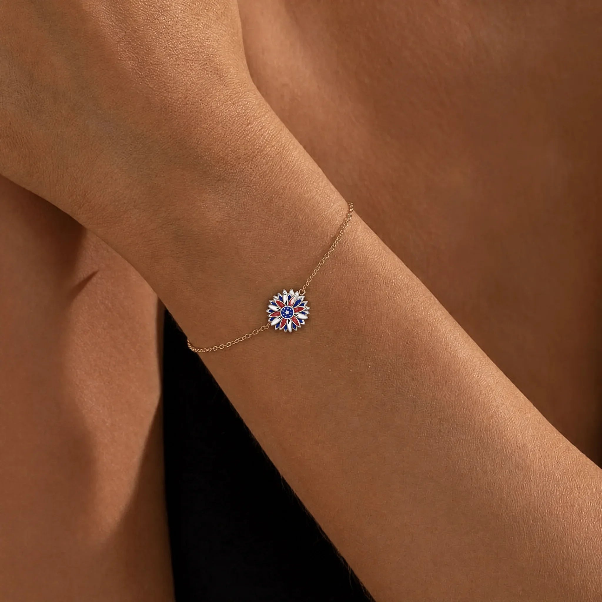 Patriotic Floral Burst Charm lifestyle jewelry image