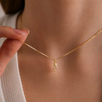 CALEO lifestyle necklace image - Pink Crystal Tulip Pendant Charm - 2026-07-22