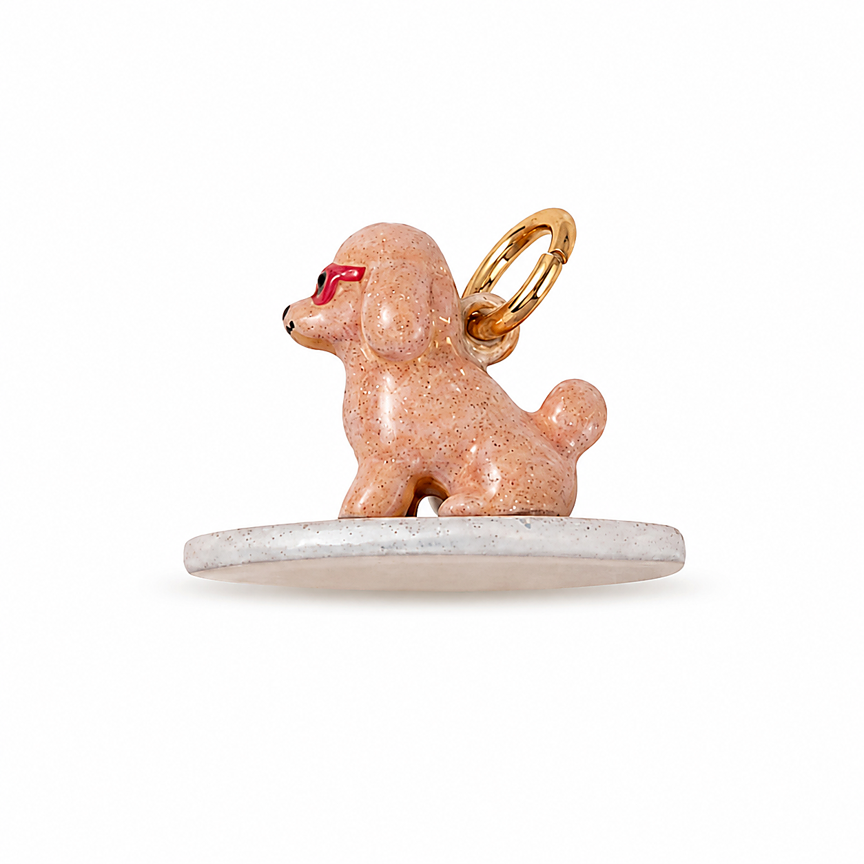 CALEO clean white thumbnail - Pink Poodle Surf Pendant Charm - 2026-07-24