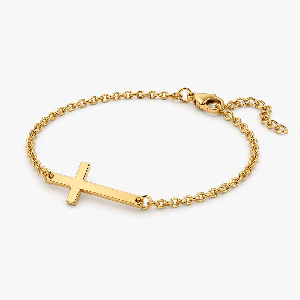 Pure Faith Cross Bracelet - thumbnail gold