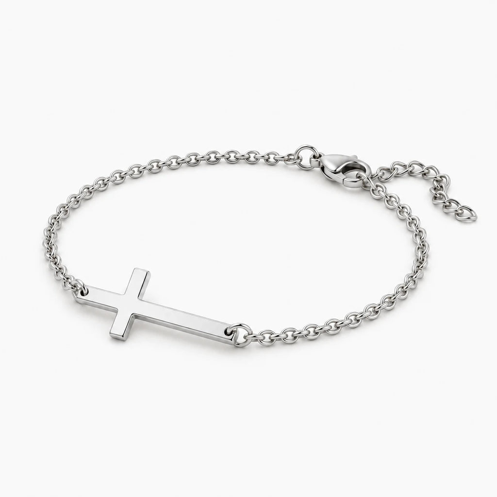 Pure Faith Cross Bracelet - thumbnail silver