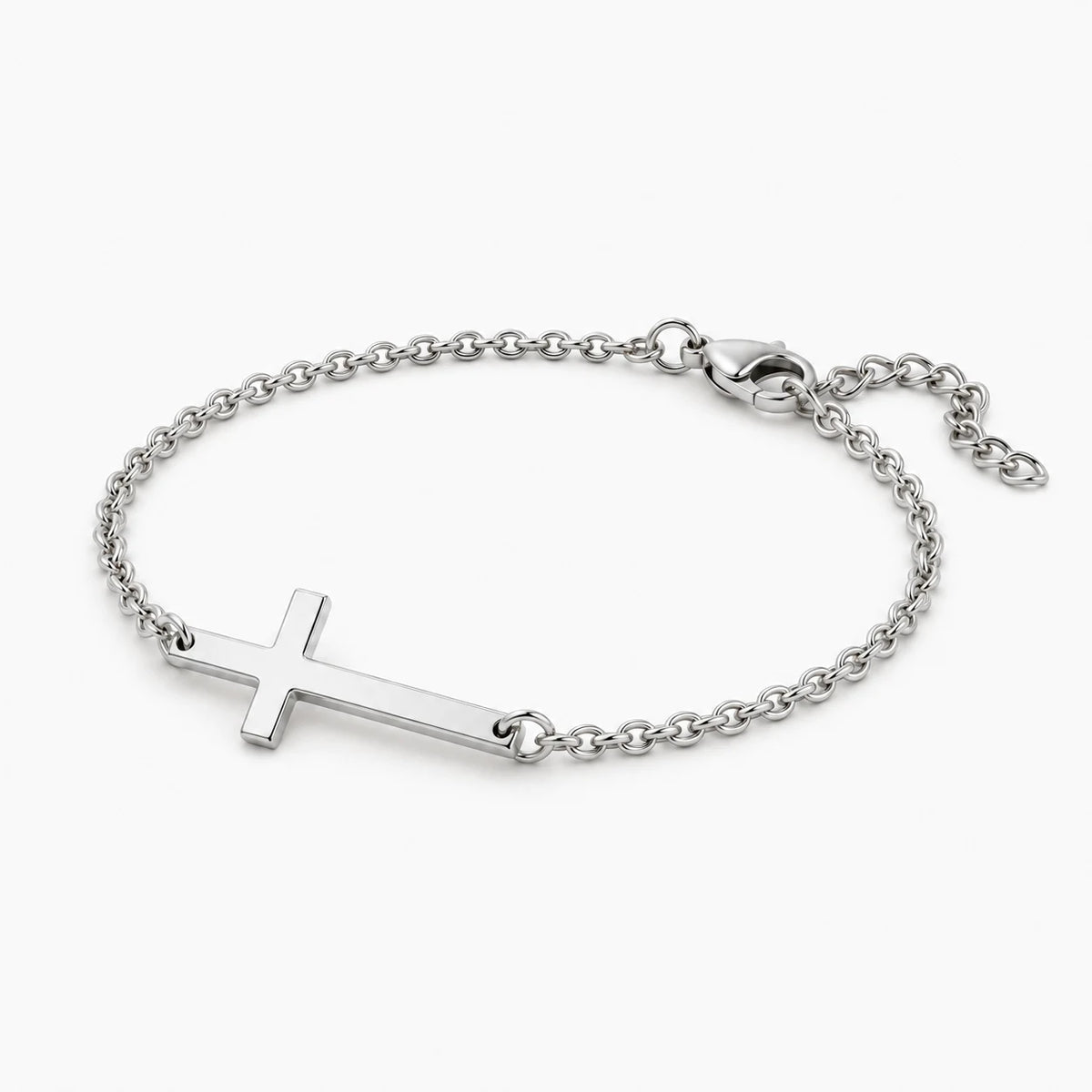 Pure Faith Cross Bracelet - thumbnail silver