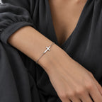 Pure Faith Cross Bracelet - lifestyle silver