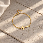 Pure Faith Cross Bracelet - editorial stone