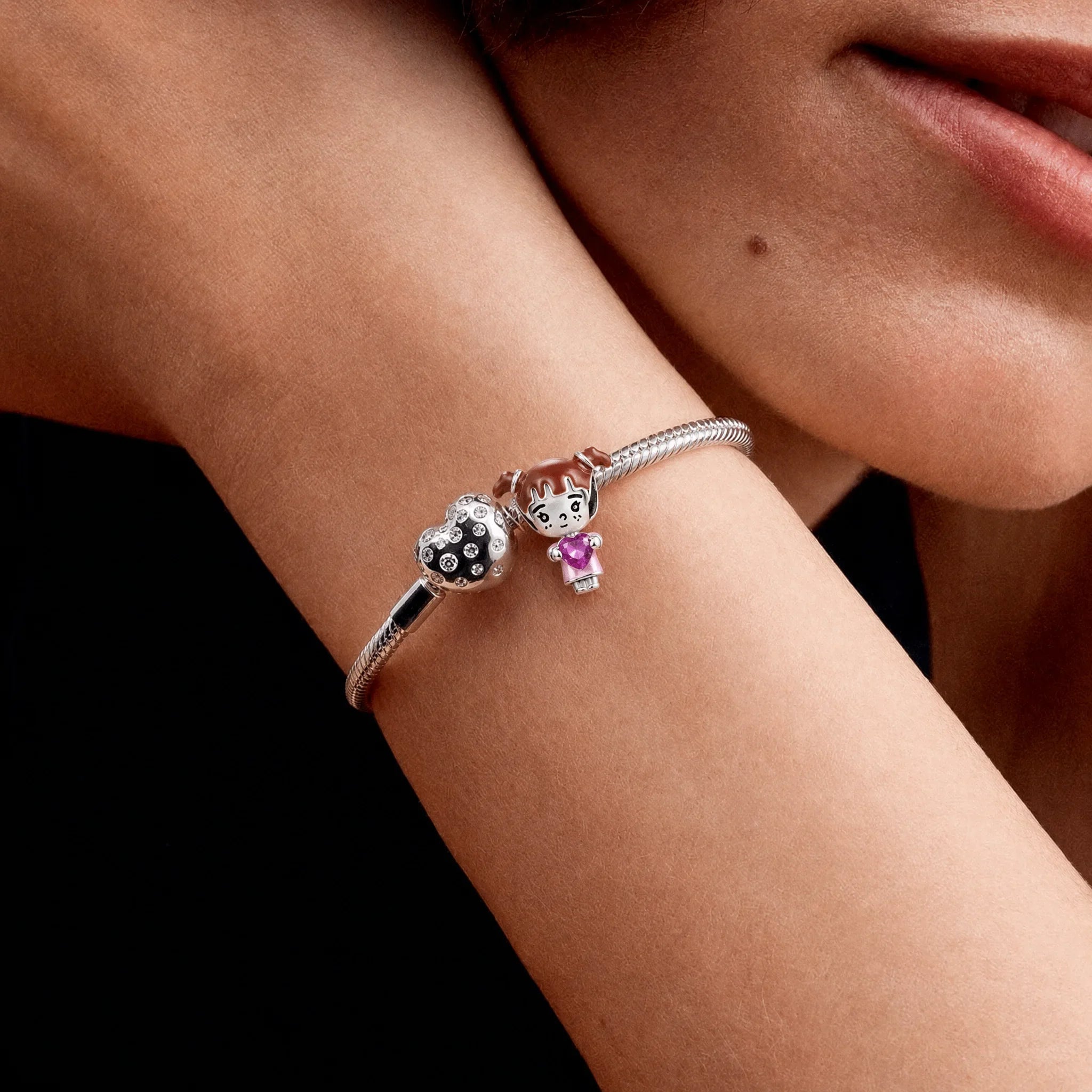 Purple Crystal Girl Charm lifestyle jewelry image