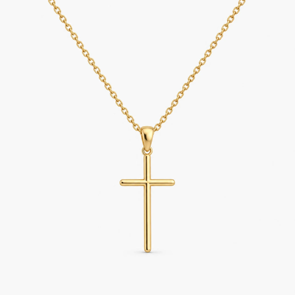 Quiet Grace Cross Necklace - thumbnail gold