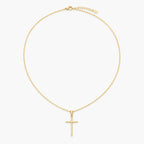 Quiet Grace Cross Necklace - full product gold