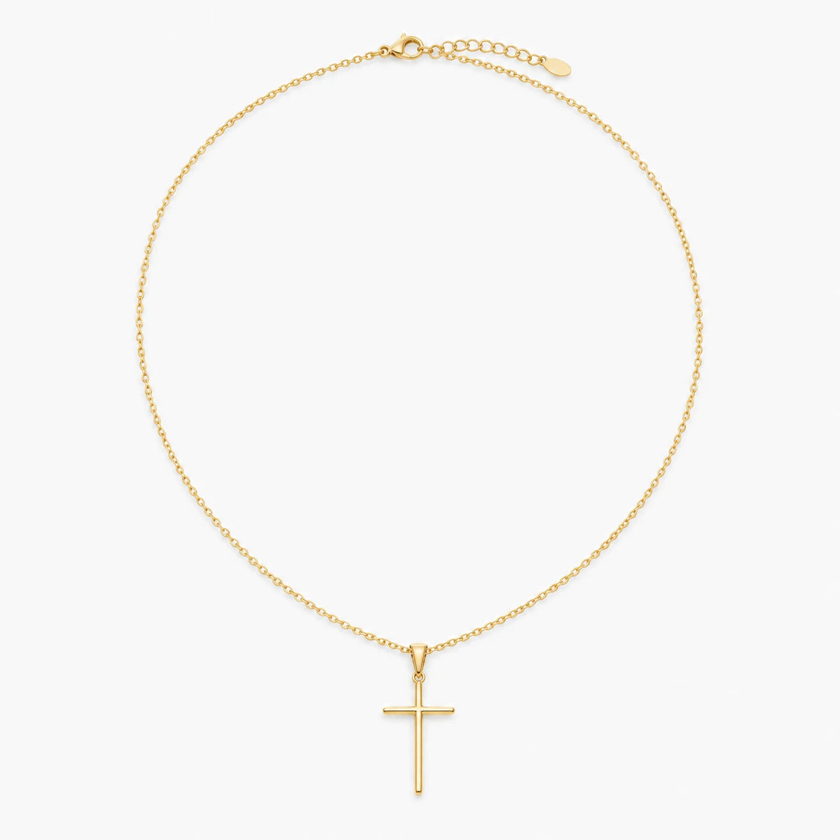 Quiet Grace Cross Necklace - full product gold