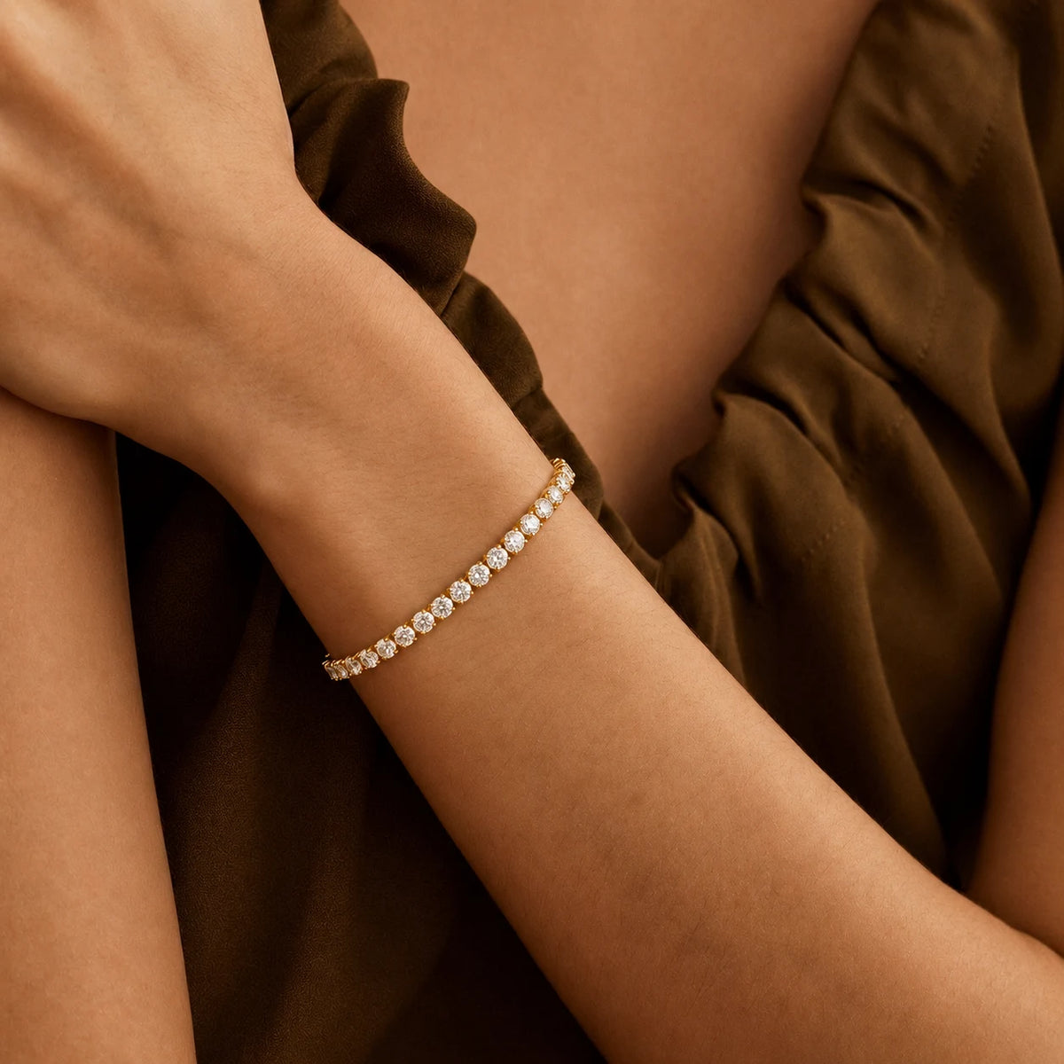 Radiance Tennis Bracelet - radiance tennis bracelet crossed arms