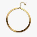 Radiant Herringbone Choker - full product gold