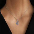 CALEO lifestyle necklace image - Unicorn Moon & Star Dangle Charm - 2026-07-22