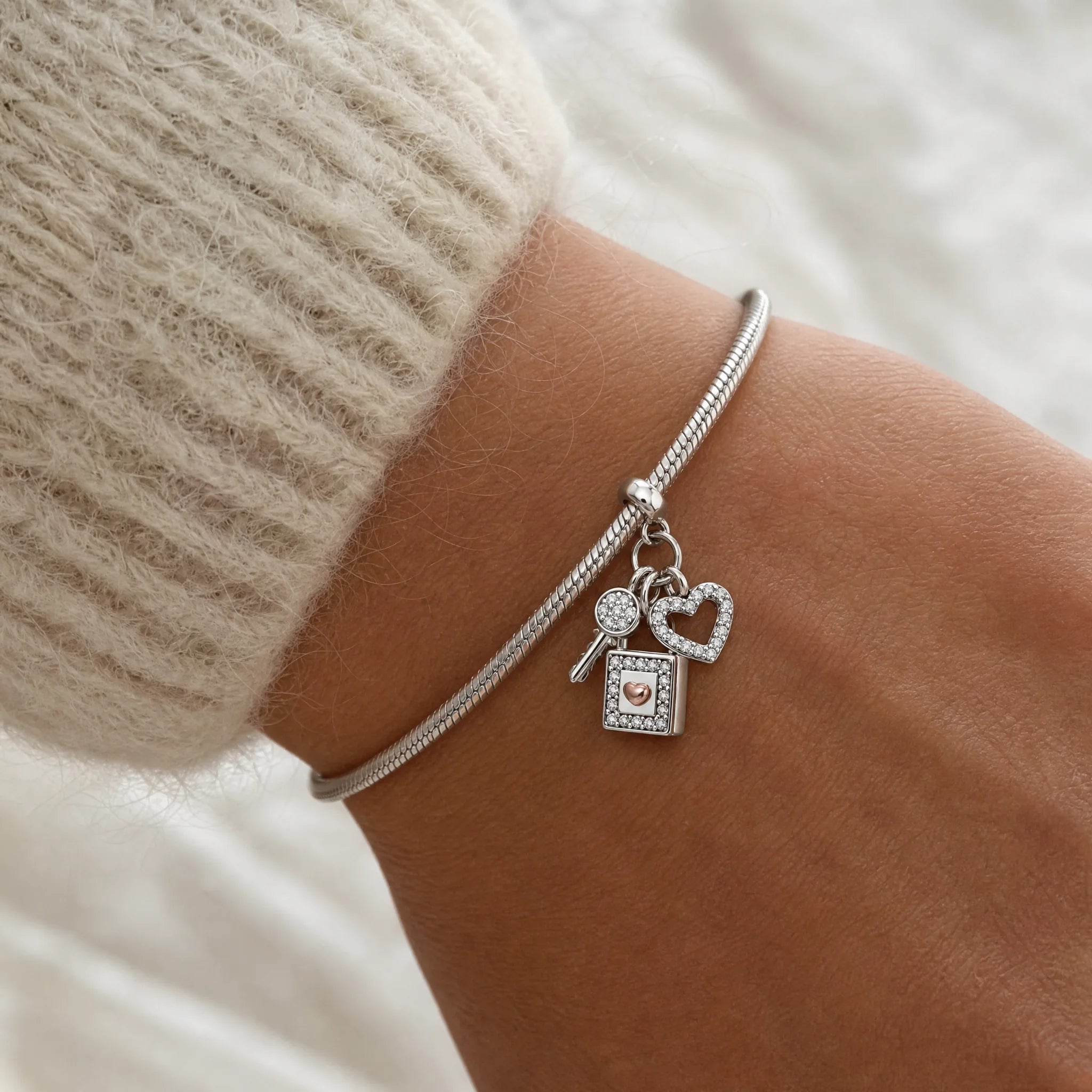 CALEO lifestyle necklace image - House Key Heart Dangle Charm - 2026-07-22