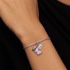 CALEO lifestyle necklace image - Mother & Butterfly Message Dangle Charm - 2026-07-22