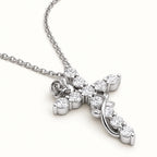 Rosevine Cross Necklace - rosevine cross silver thumbnail