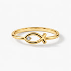 Sacred Ichthys Ring - thumbnail gold