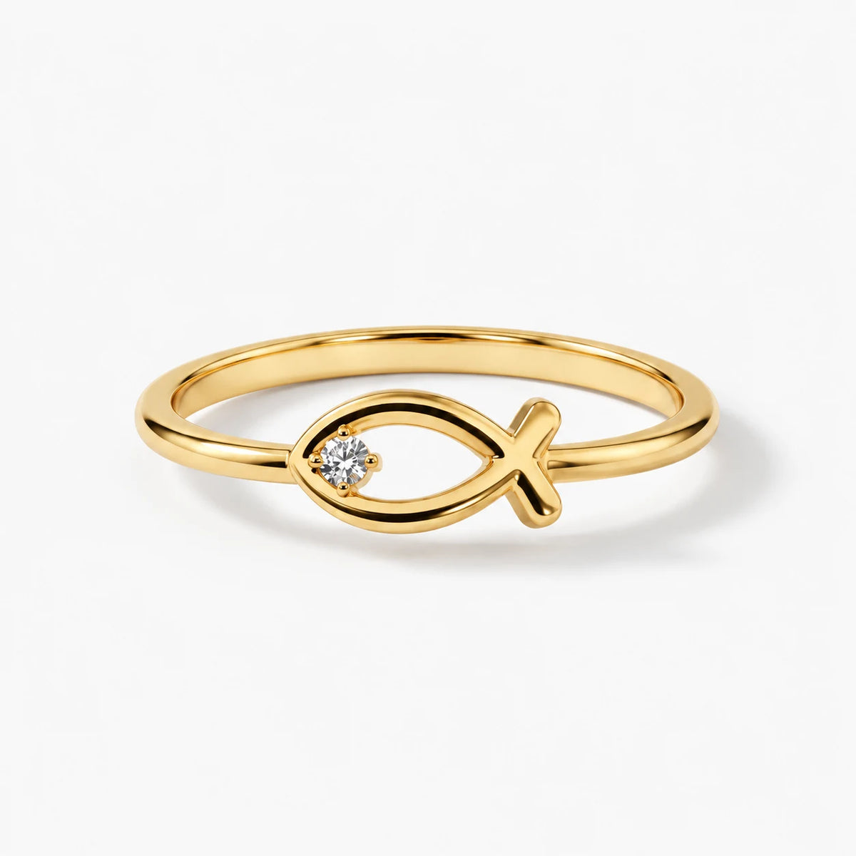 Sacred Ichthys Ring - thumbnail gold