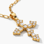 Sacred Light Cross Necklace - thumbnail gold