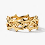 Sacred Thorn Woven Ring - thumbnail gold