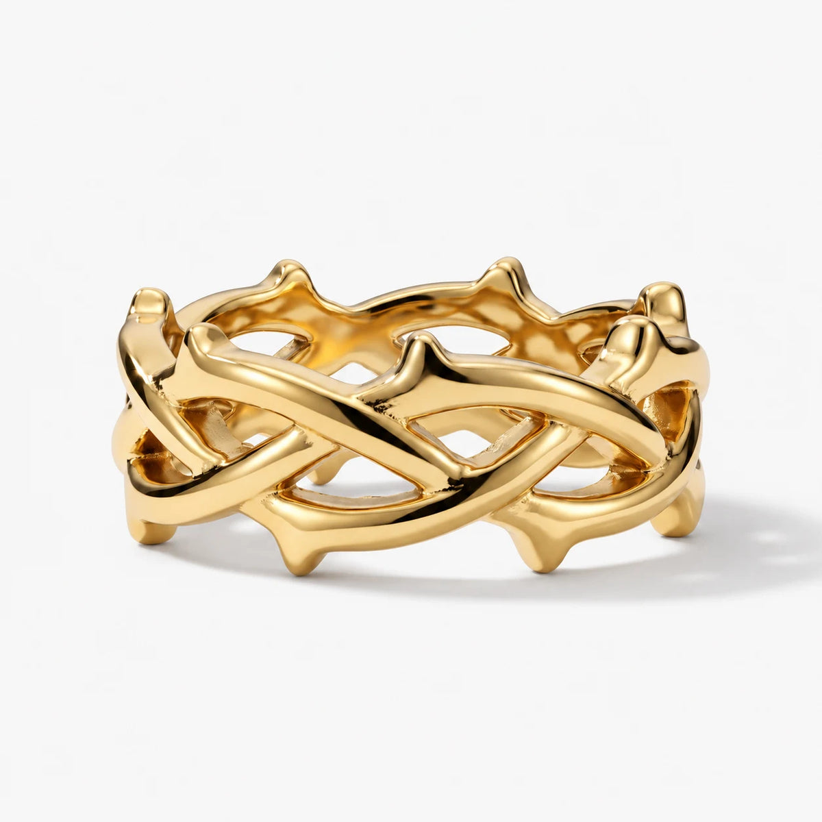 Sacred Thorn Woven Ring - thumbnail gold
