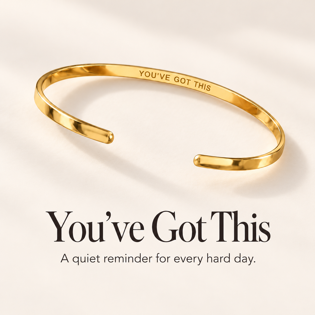 Secret Message Cuff Bracelet — You've Got This emotional thumbnail