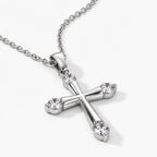 Serena Cross Necklace - thumbnail silver