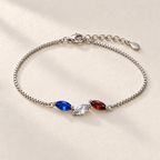 Leaf Family Birthstone Bracelet