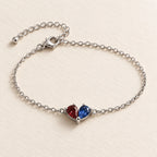 Duo Heart Birthstone Bracelet