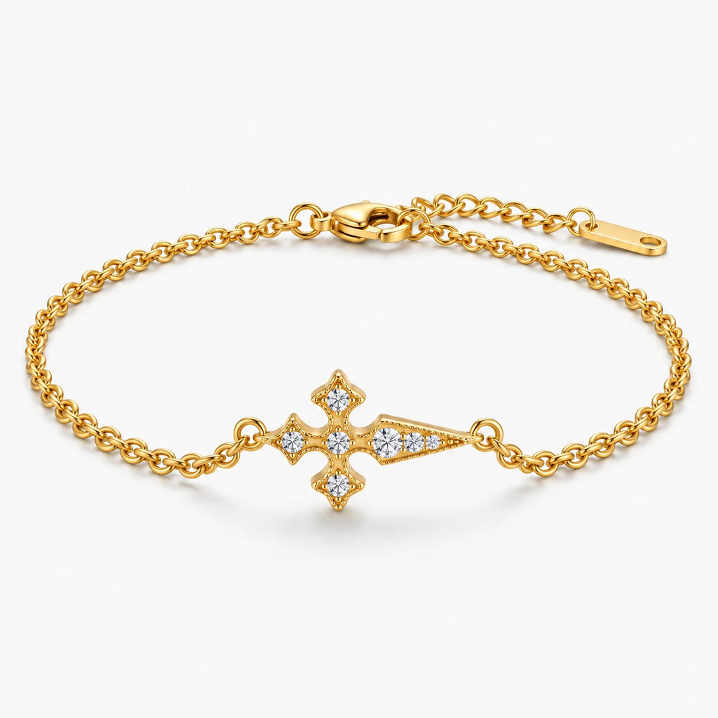 Sovereign Light Cross Bracelet - thumbnail gold