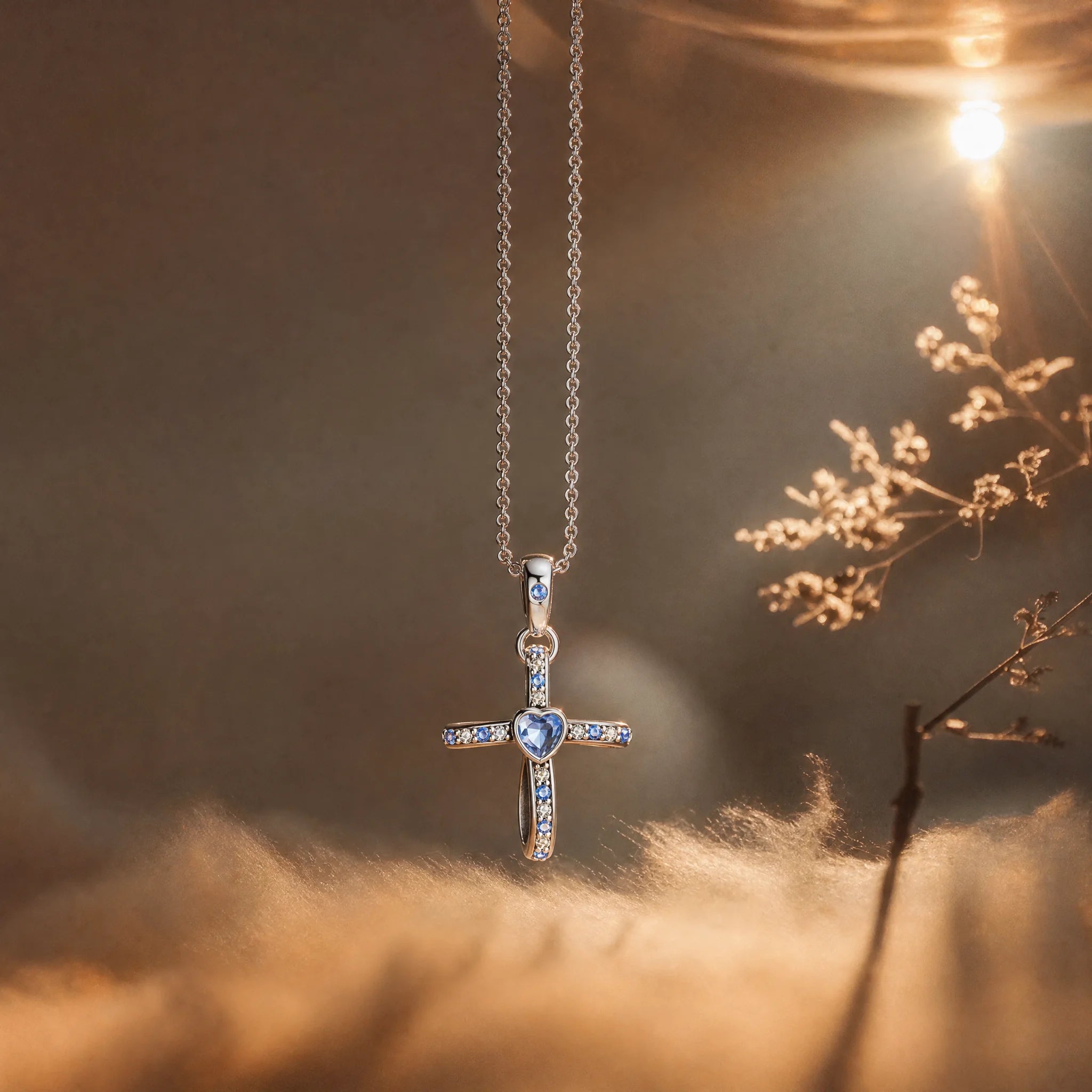 CALEO Spiritual & Mystic strict-ref lifestyle - Blue Crystal Cross Charm - spiritual-mystic-grid-strict-ref-2007-r12-blue-crystal-cross-charm