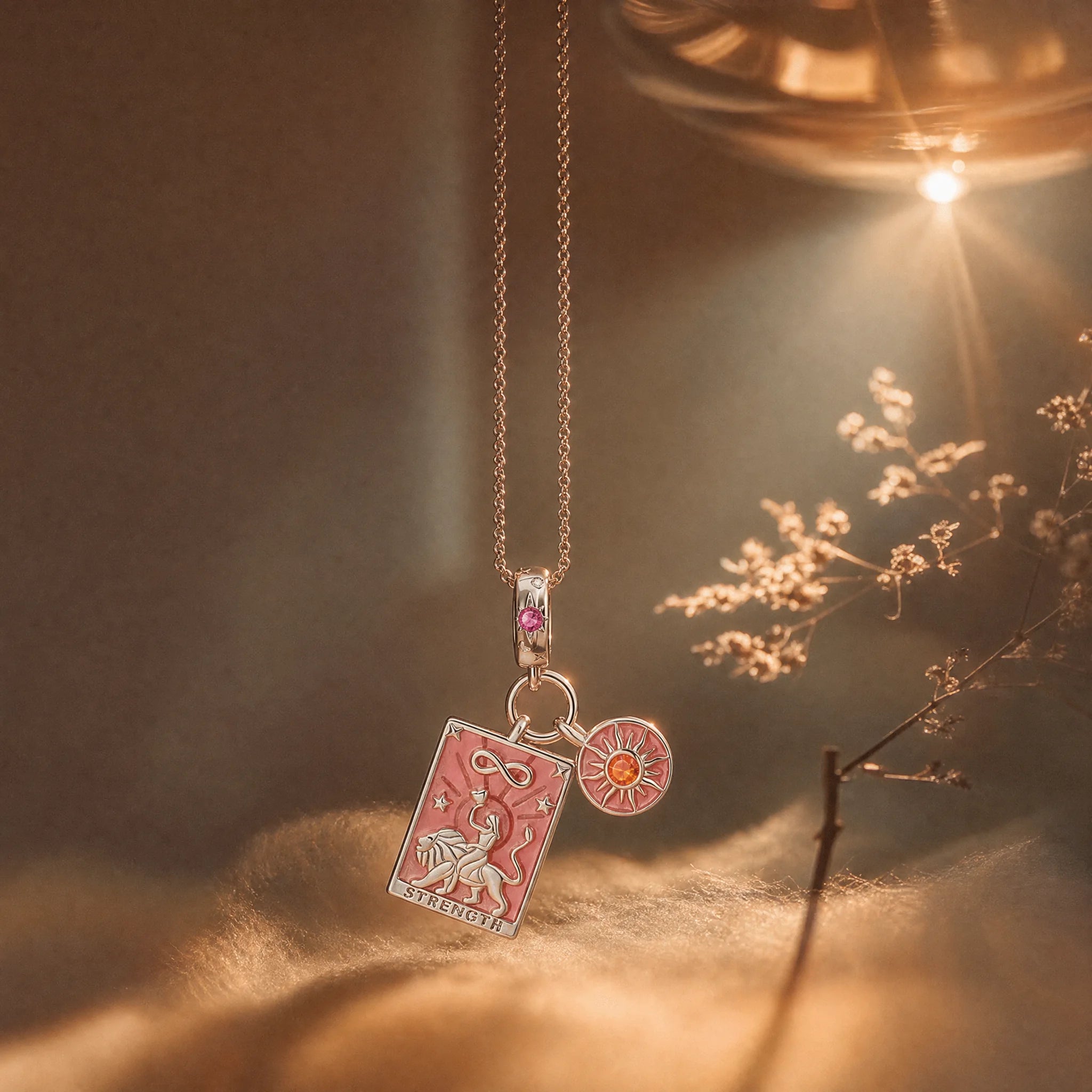 CALEO Spiritual & Mystic strict-ref lifestyle - Strength Tarot Card Charm - spiritual-mystic-grid-strict-ref-2007-r15-strength-tarot-card-charm-retry1