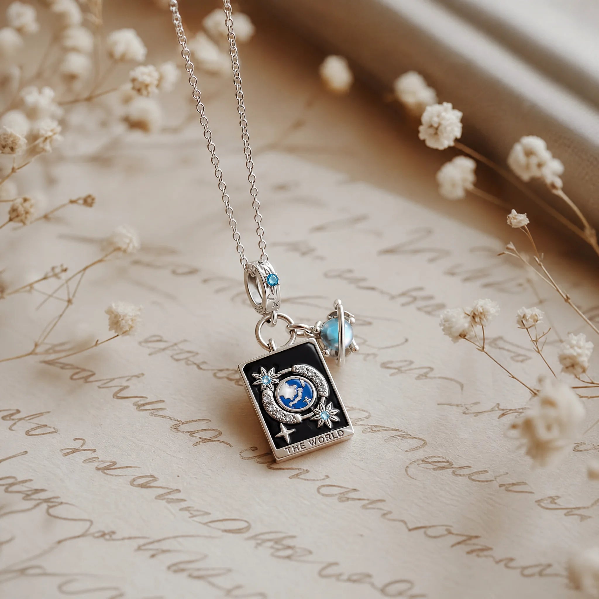 CALEO Spiritual & Mystic strict-ref lifestyle - The World Tarot Card Charm - spiritual-mystic-grid-strict-ref-2007-r26-the-world-tarot-card-charm