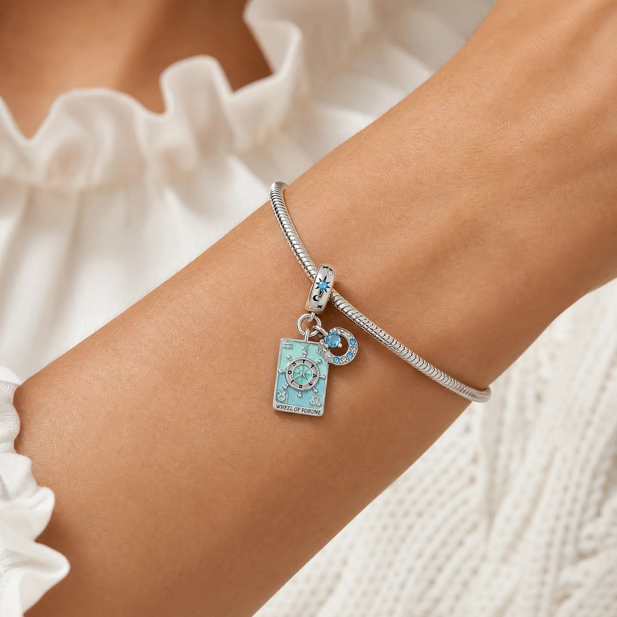 CALEO Spiritual & Mystic lifestyle - Wheel of Fortune Tarot Card Charm - spiritual-mystic-mixed-r36-wheel-of-fortune-tarot-card-charm