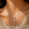 CALEO Spiritual & Mystic lifestyle - Pink Crystal Cross Dangle Charm - spiritual-mystic-necklace-r10-pink-crystal-cross-dangle-charm
