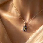 CALEO Spiritual & Mystic lifestyle - Virgin Mary Cross Window Dangle Charm - spiritual-mystic-necklace-r13-virgin-mary-cross-window-dangle-charm