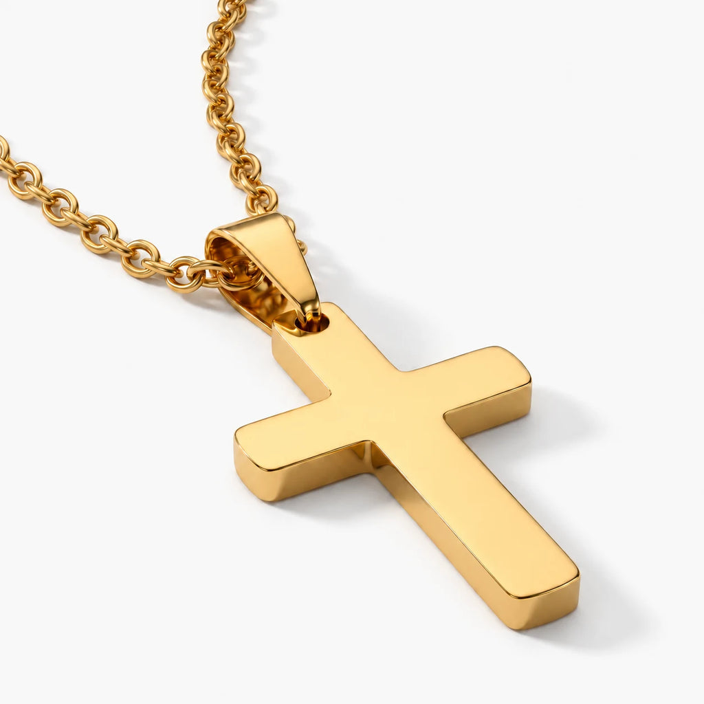 Steadfast Cross Necklace - steadfast cross gold thumbnail