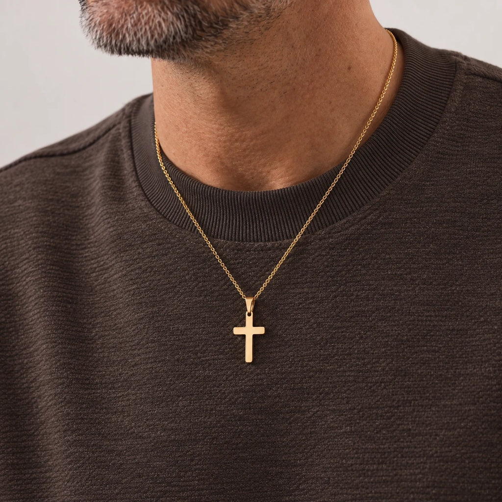 Steadfast Cross Necklace - steadfast cross gold man