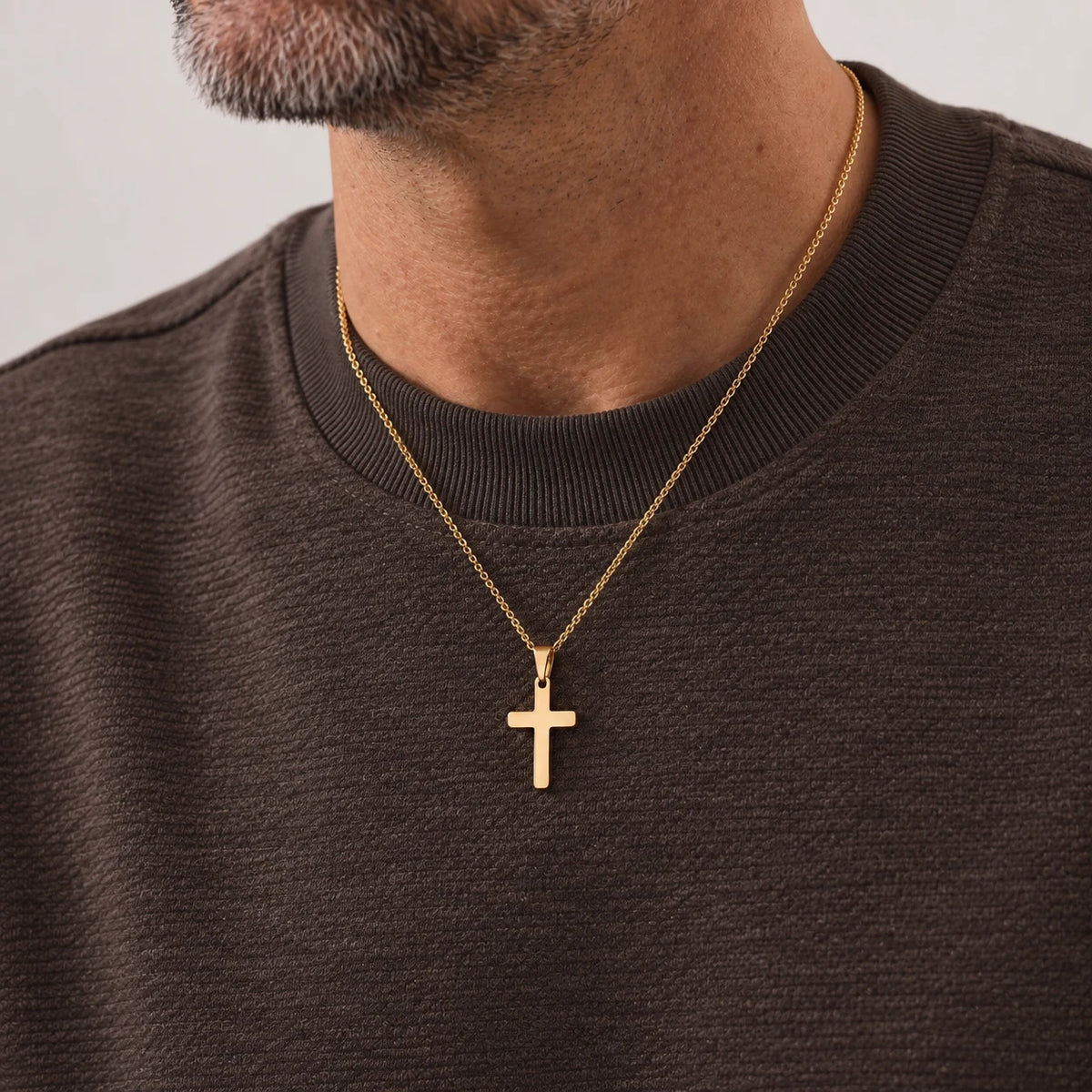 Steadfast Cross Necklace - steadfast cross gold man
