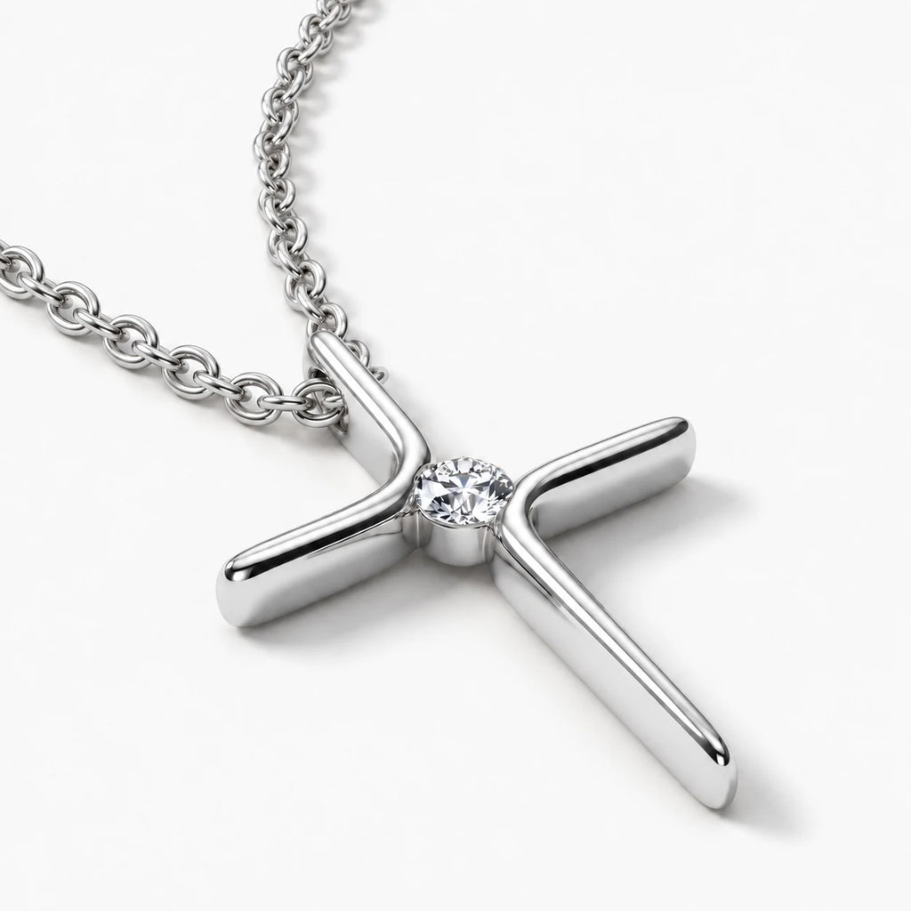 Stillpoint Cross Necklace - thumbnail silver