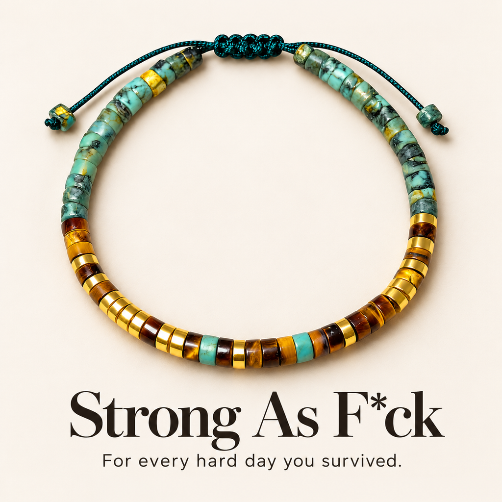 Strong As F*ck Morse Code Bracelet — emotional strength thumbnail