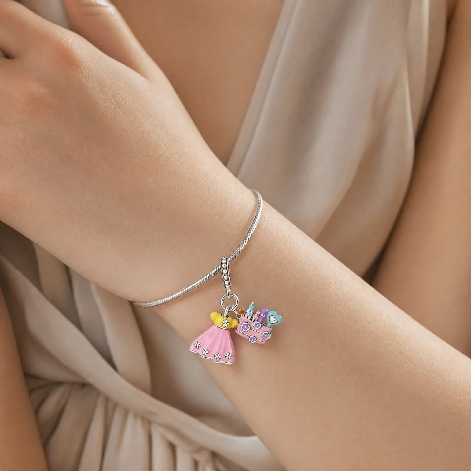 Summer Dress & Makeup Cluster Charm lifestyle jewelry photo