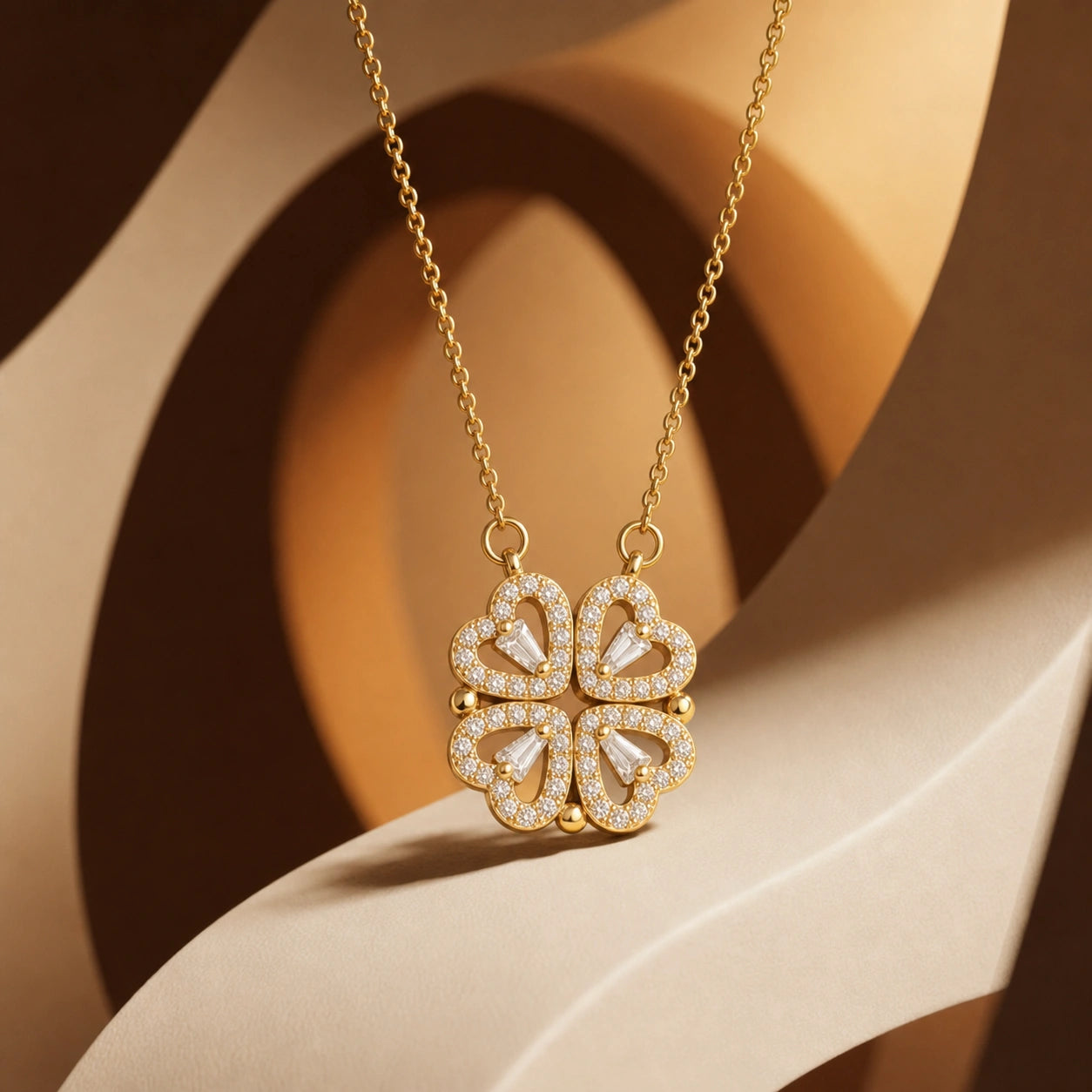 To My Daughter Four-Leaf Clover Necklace Gift Set