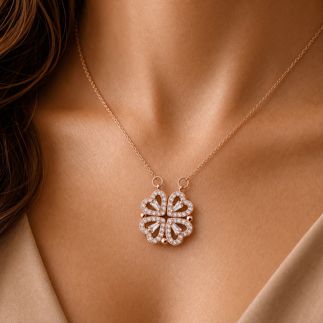 To My Daughter Four-Leaf Clover Necklace Gift Set