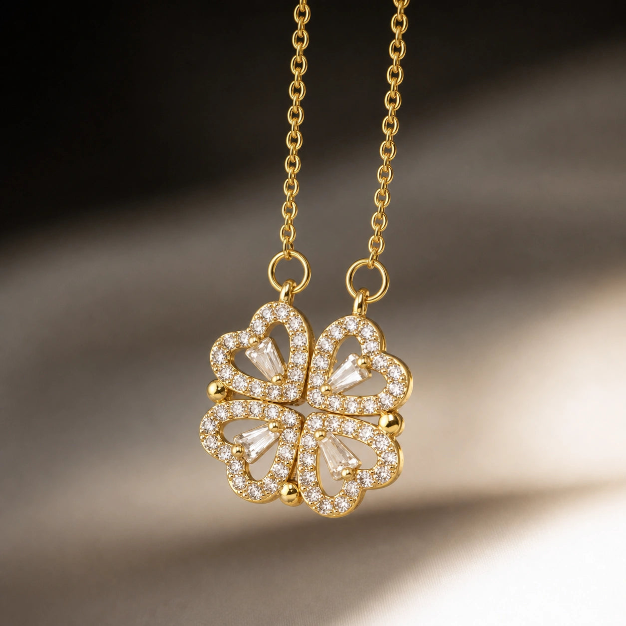 To My Daughter Four-Leaf Clover Necklace Gift Set