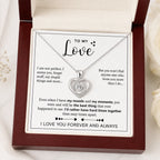 To My Love Heart Necklace Gift Set