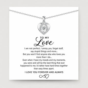 To My Love Heart Necklace Gift Set