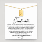 To My Soulmate Envelope Necklace Gift Set